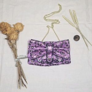 Betsey Johnson Sequin Leopard Crossbody Purse
